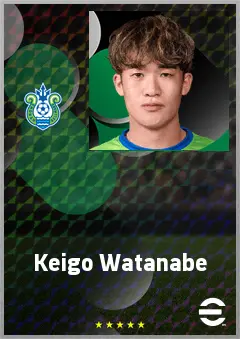 Watanabe Keigo eFootball 2026 player card, 62 OVR CF