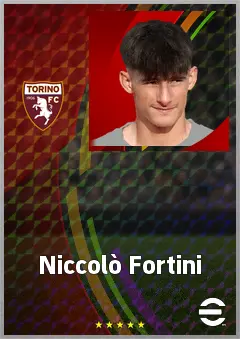 Niccolò Fortini eFootball 2026 player card, 70 OVR LB