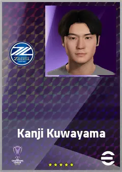 Kuwayama Kanji eFootball 2026 player card, 63 OVR CF