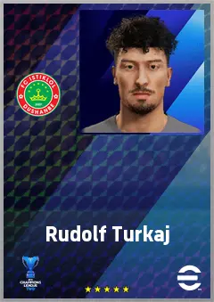 Rudolf Turkaj eFootball 2026 player card, 63 OVR CB