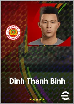 Dinh Thanh Binh eFootball 2026 player card, 65 OVR CF