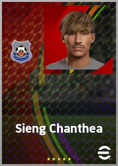 Sieng Chanthea eFootball 2026 player card, 64 OVR RWF