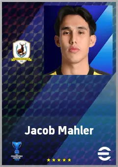 Jacob Mahler eFootball 2026 player card, 67 OVR DMF