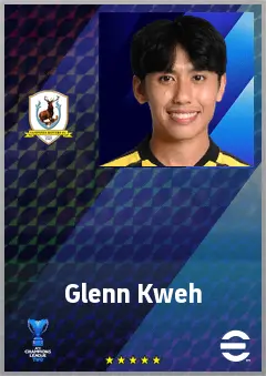 Glenn Kweh eFootball 2026 player card, 65 OVR RMF