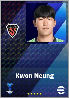 Kwon Neung eFootball 2026 player card, 60 OVR GK