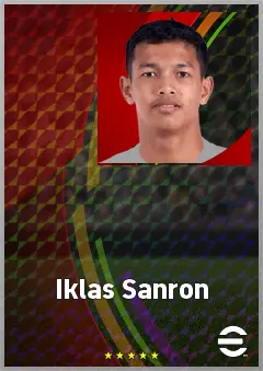Iklas Sanron eFootball 2026 player card, 66 OVR LWF