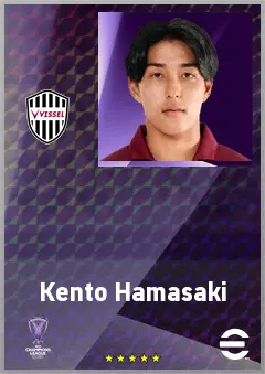 Hamasaki Kento eFootball 2026 player card, 63 OVR AMF