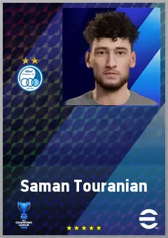 Saman Touranian eFootball 2026 player card, 64 OVR RB