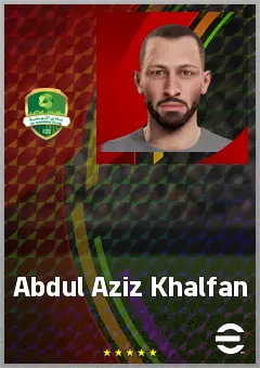 Abdul Aziz Khalfan eFootball 2026 player card, 65 OVR RB