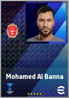 Mohamed Al Banna eFootball 2026 player card, 64 OVR RB