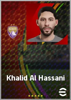 Khalid Al Hassani eFootball 2026 player card, 60 OVR RB