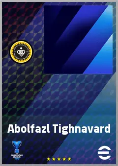 Abolfazl Tighnavard eFootball 2026 player card, 60 OVR CF