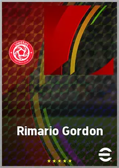 Rimario Gordon eFootball 2026 player card, 68 OVR CF