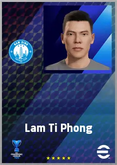 Lam Ti Phong eFootball 2026 player card, 65 OVR RWF