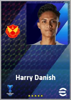 Harry Danish eFootball 2026 player card, 61 OVR RWF