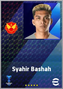 Syahir Bashah eFootball 2026 player card, 66 OVR AMF