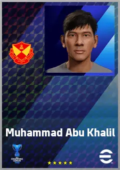 Muhammad Abu Khalil eFootball 2026 player card, 65 OVR DMF