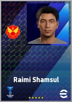 Raimi Shamsul eFootball 2026 player card, 61 OVR RB