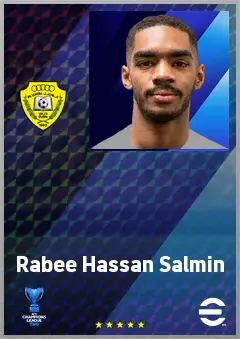 Rabee Hassan Salmin eFootball 2026 player card, 63 OVR RWF
