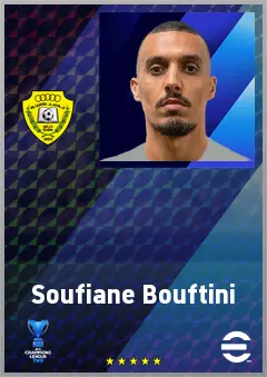 Soufiane Bouftini eFootball 2026 player card, 71 OVR CB