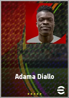 Adama Diallo eFootball 2026 player card, 67 OVR CF