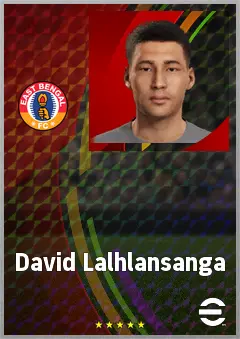 David Lalhlansanga eFootball 2026 player card, 63 OVR CF