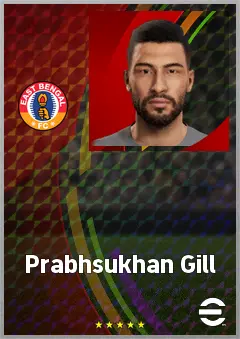 Prabhsukhan Gill eFootball 2026 player card, 67 OVR GK