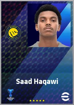 Saad Haqawi eFootball 2026 player card, 62 OVR CF
