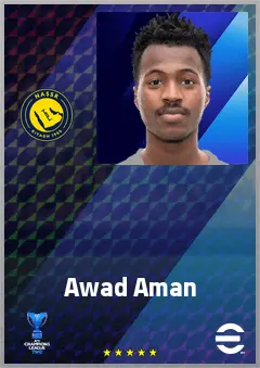Awad Aman eFootball 2026 player card, 63 OVR LB
