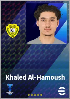 Khaled Al-Hamoush eFootball 2026 player card, 62 OVR SS