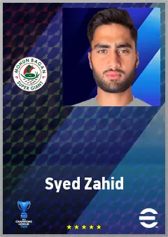 Syed Zahid eFootball 2026 player card, 62 OVR GK