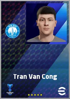 Tran Van Cong eFootball 2026 player card, 63 OVR CMF