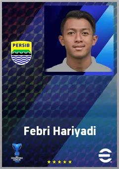 Febri Hariyadi eFootball 2026 player card, 65 OVR RWF