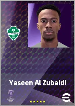 Yaseen Al Zubaidi eFootball 2026 player card, 64 OVR RMF