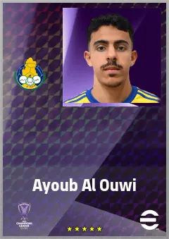 Ayoub Al Ouwi eFootball 2026 player card, 61 OVR CMF