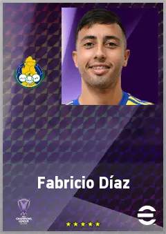 Fabricio Díaz eFootball 2026 player card, 65 OVR CMF