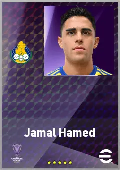 Jamal Hamed eFootball 2026 player card, 62 OVR CF