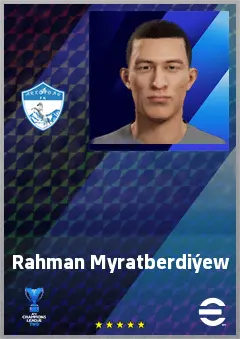 Rahman Myratberdiýew eFootball 2026 player card, 66 OVR RMF