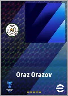 Oraz Orazov eFootball 2026 player card, 66 OVR CMF