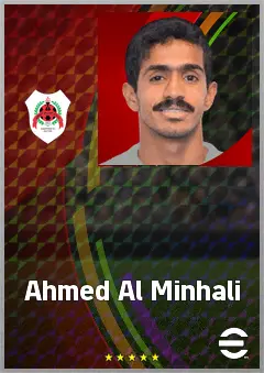 Ahmed Al Minhali eFootball 2026 player card, 66 OVR LB
