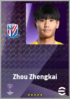 Zhou Zhengkai eFootball 2026 player card, 65 OVR GK