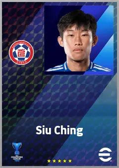 Siu Ching eFootball 2026 player card, 62 OVR CMF