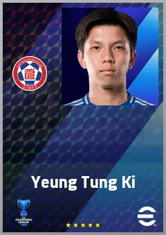 Yeung Tung Ki eFootball 2026 player card, 62 OVR DMF
