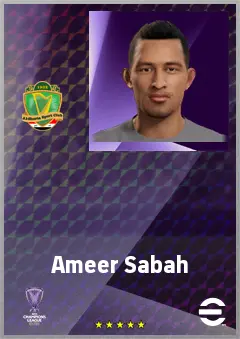 Ameer Sabah eFootball 2026 player card, 66 OVR RB