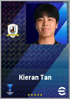 Kieran Tan eFootball 2026 player card, 61 OVR CMF
