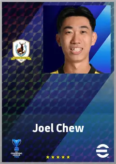 Joel Chew eFootball 2026 player card, 65 OVR AMF