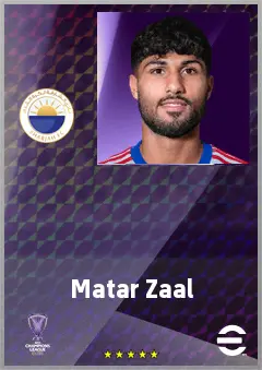 Matar Zaal eFootball 2026 player card, 61 OVR RB