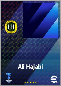 Ali Hajabi eFootball 2026 player card, 63 OVR LB