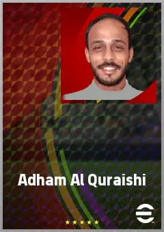 Adham Al Quraishi eFootball 2026 player card, 64 OVR RB