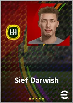 Sief Darwish eFootball 2026 player card, 64 OVR RWF